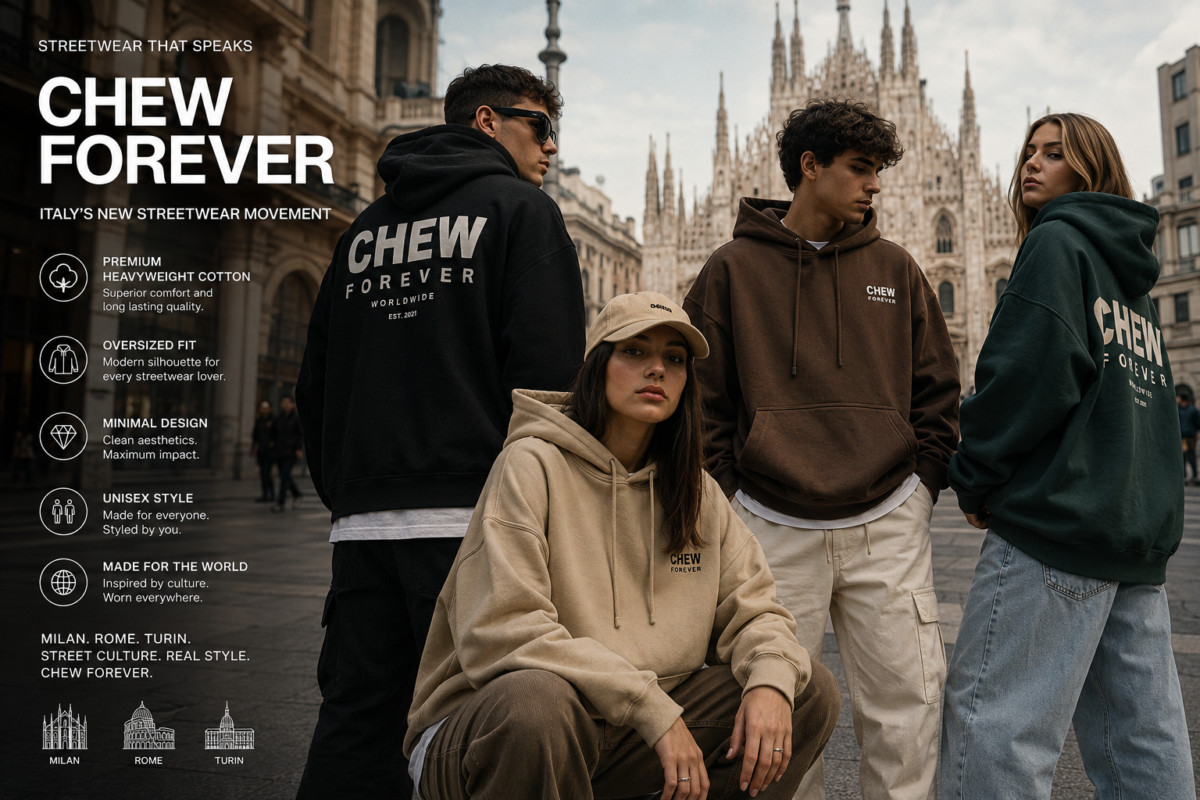 Why Chew Forever Hoodies Are Trending in Italy