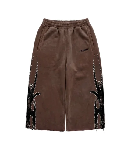 Chew Forever Silver Studded Roach 3/4 Shorts