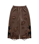Chew Forever Rose Gold Studded Roach 3 4 Shorts Distress