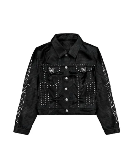 Chew Forever Reptilian Studded Trucker Jacket