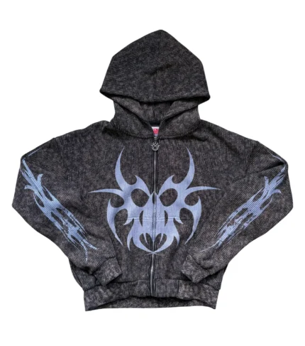 Chew Forever Roach Blue Zip-Up Sweater